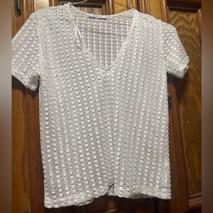Zara small white lace top